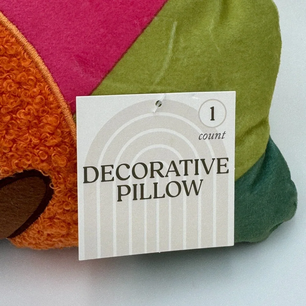 Turkey Decorative Pillow Fall Harvest Plush‎ Cushion 9.5x14 NEW